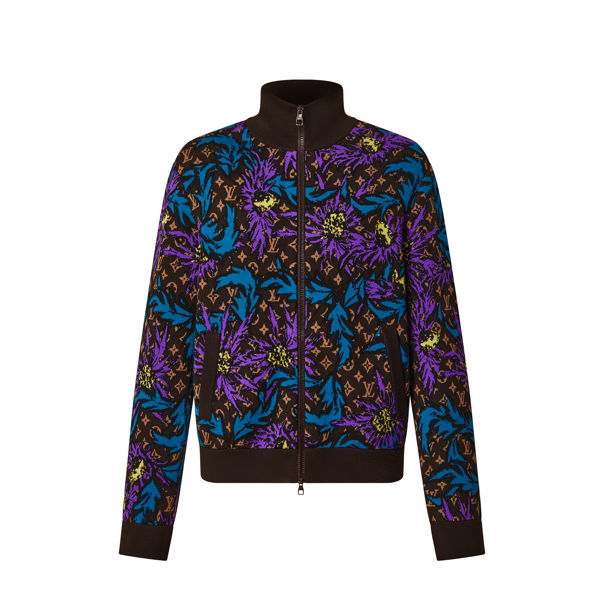 Louis Vuitton水色 ロゴ入り 花柄ジャケット Louis Vuitton水色 ロゴ